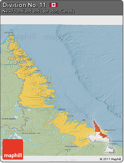 Savanna Style 3D Map of Division No. 11