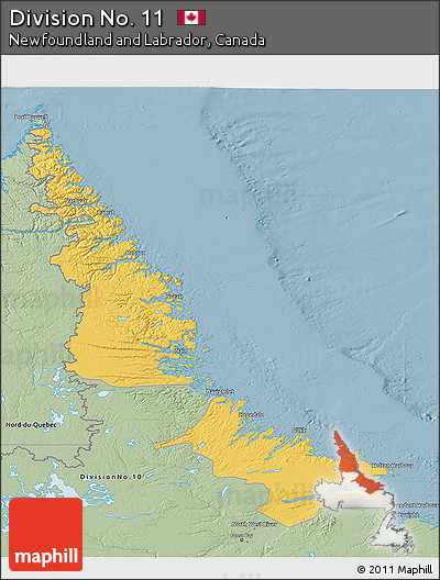 Savanna Style 3D Map of Division No. 11