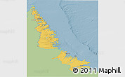 Savanna Style 3D Map of Division No. 11, single color outside