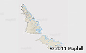 Shaded Relief 3D Map of Division No. 11, cropped outside