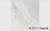 Shaded Relief 3D Map of Division No. 11, lighten, desaturated