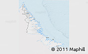 Silver Style 3D Map of Division No. 11, single color outside