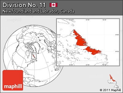 Blank Location Map of Division No. 11