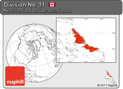 Blank Location Map of Division No. 11