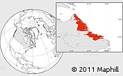 Blank Location Map of Division No. 11, highlighted country
