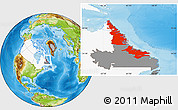 Physical Location Map of Division No. 11, highlighted country, highlighted parent region
