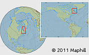 Savanna Style Location Map of Division No. 11, within the entire country, hill shading