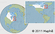 Savanna Style Location Map of Division No. 11, highlighted country, highlighted parent region, within the entire country, hill shading