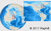 Shaded Relief Location Map of Division No. 11, within the entire country
