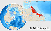 Shaded Relief Location Map of Division No. 11