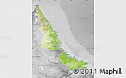 Physical Map of Division No. 11, desaturated