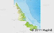 Physical Map of Division No. 11, single color outside