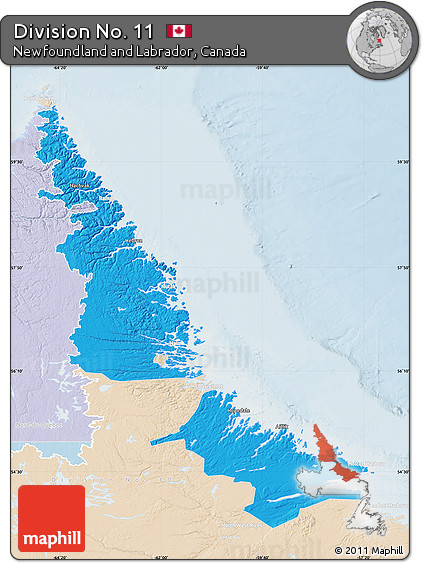 Political Map of Division No. 11, lighten