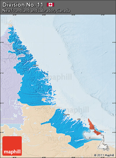 Political Map of Division No. 11, lighten