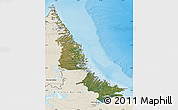 Satellite Map of Division No. 11, shaded relief outside