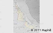 Shaded Relief Map of Division No. 11, desaturated