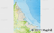 Shaded Relief Map of Division No. 11, physical outside