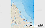 Shaded Relief Map of Division No. 11