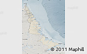 Shaded Relief Map of Division No. 11, semi-desaturated