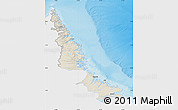 Shaded Relief Map of Division No. 11, single color outside