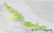 Physical Panoramic Map of Division No. 11, lighten, desaturated
