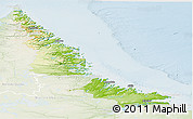 Physical Panoramic Map of Division No. 11, lighten