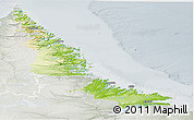 Physical Panoramic Map of Division No. 11, lighten, semi-desaturated