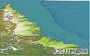 Physical Panoramic Map of Division No. 11, satellite outside