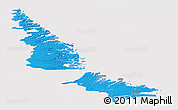 Political Panoramic Map of Division No. 11, cropped outside