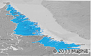 Political Panoramic Map of Division No. 11, desaturated