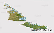 Satellite Panoramic Map of Division No. 11, cropped outside