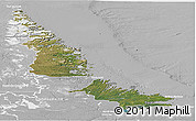 Satellite Panoramic Map of Division No. 11, lighten, desaturated