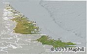 Satellite Panoramic Map of Division No. 11, lighten, semi-desaturated