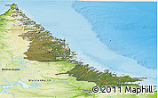 Satellite Panoramic Map of Division No. 11, physical outside