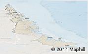 Shaded Relief Panoramic Map of Division No. 11, lighten