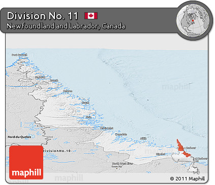 Silver Style Panoramic Map of Division No. 11