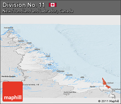Silver Style Panoramic Map of Division No. 11