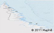Silver Style Panoramic Map of Division No. 11, single color outside
