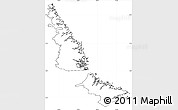Blank Simple Map of Division No. 11, cropped outside