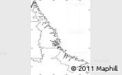 Blank Simple Map of Division No. 11, no labels