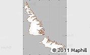 Gray Simple Map of Division No. 11, cropped outside