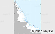 Gray Simple Map of Division No. 11, single color outside
