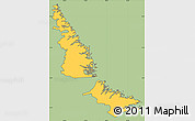 Savanna Style Simple Map of Division No. 11, cropped outside