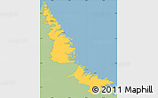 Savanna Style Simple Map of Division No. 11, single color outside