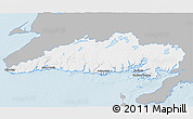 Gray 3D Map of Division No.  3, single color outside