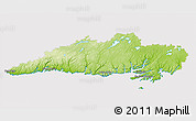 Physical 3D Map of Division No.  3, cropped outside