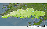 Physical 3D Map of Division No.  3, darken