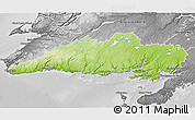 Physical 3D Map of Division No.  3, desaturated