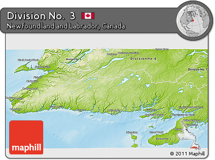 Physical 3D Map of Division No.  3