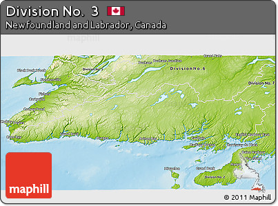 Physical 3D Map of Division No.  3